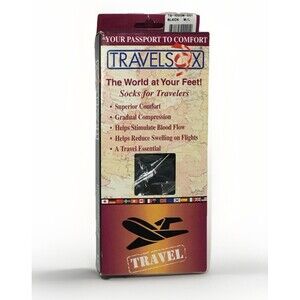 NEW Travelsox Cool Max Graduated Compression Socks TS1000M Black Unisex Sz M/L